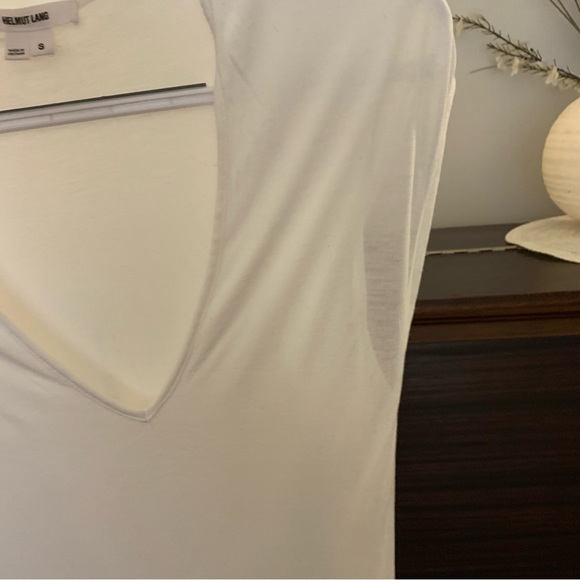 Helmut Lang Twist Back White Tank Top, Size Small - Picture 11 of 14